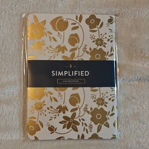 Gold Floral Mini Notebook